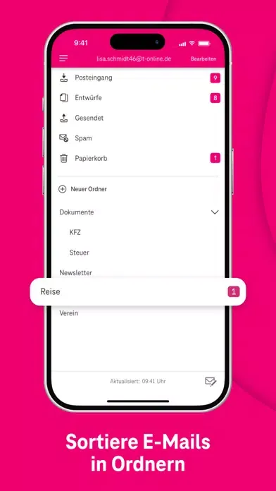 Zrzuty ekranu Telekom Mail – E-Mail-Programm