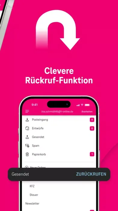 Zrzuty ekranu Telekom Mail – E-Mail-Programm