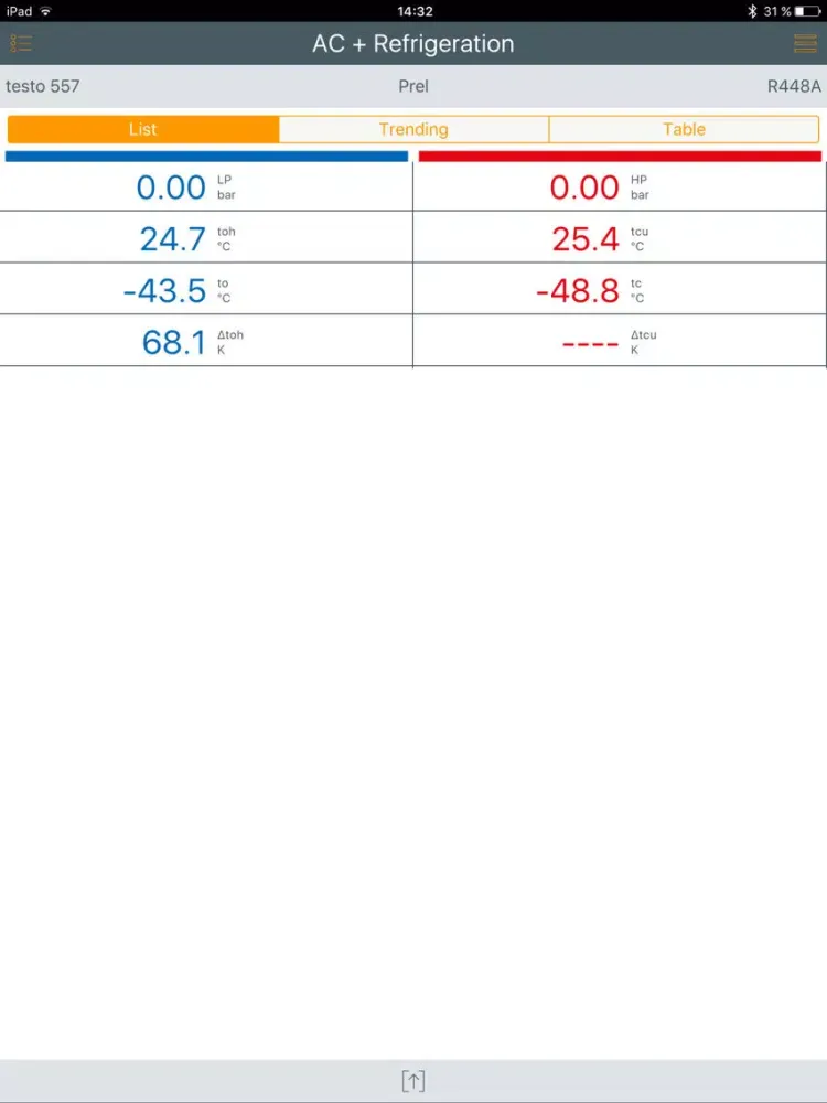 testo Refrigeration iPad  スクリーンショット