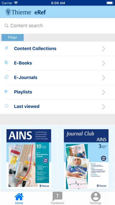 Captures d'écran de eRef App