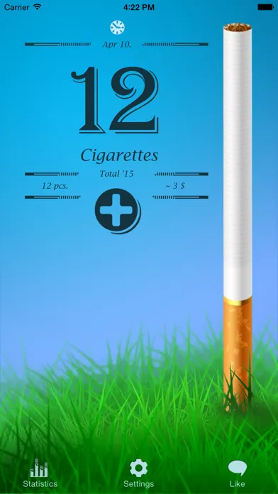 Tangkapan skrin Cigarettes Lite