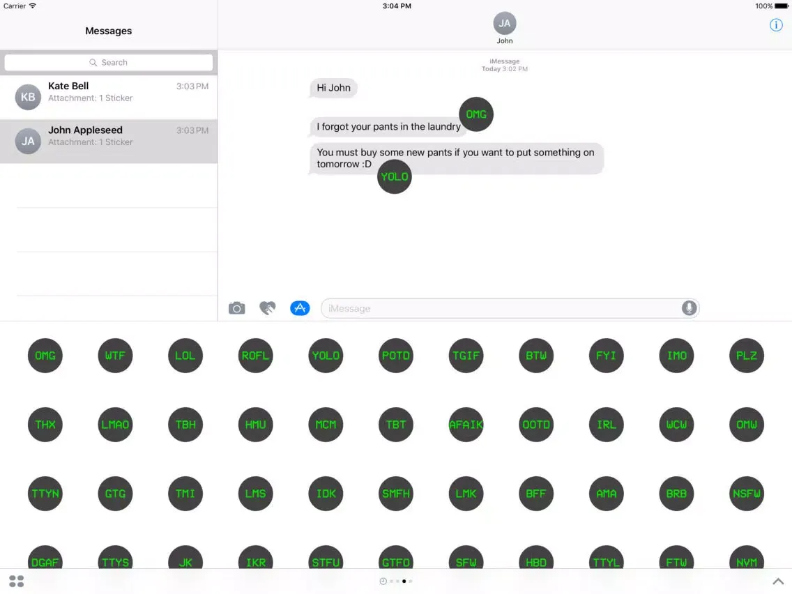 Internet Slang Sticker iPad  Ekran Görüntüleri