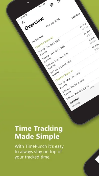 Tangkapan layar TimePunch Mobile