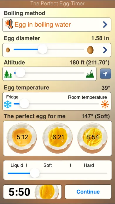 Ảnh chụp màn hình của The perfect Egg timer