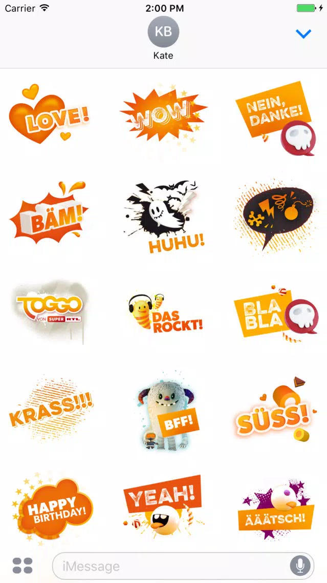 Tangkapan skrin TOGGO Sticker