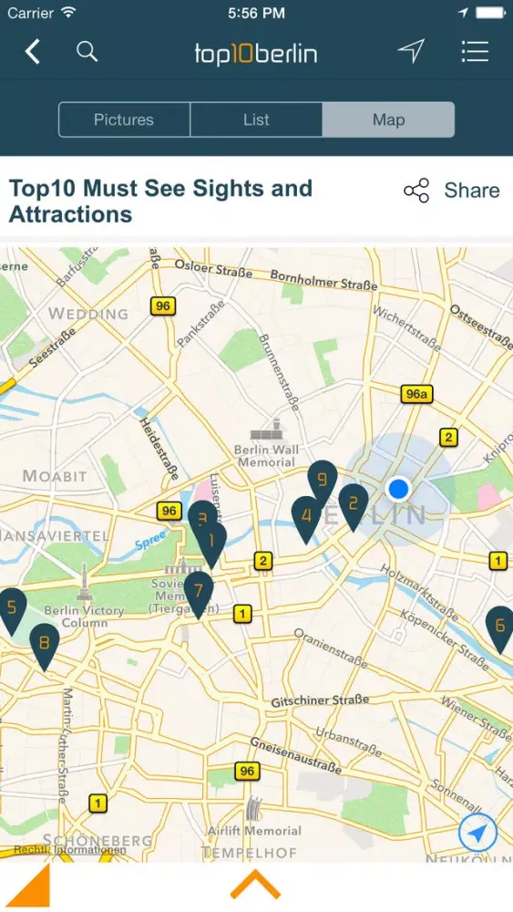 Capturas de pantalla de Top10 Berlin - Location Guide