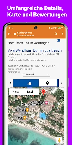 Tangkapan layar Pauschalreisen, Hotels & FeWo