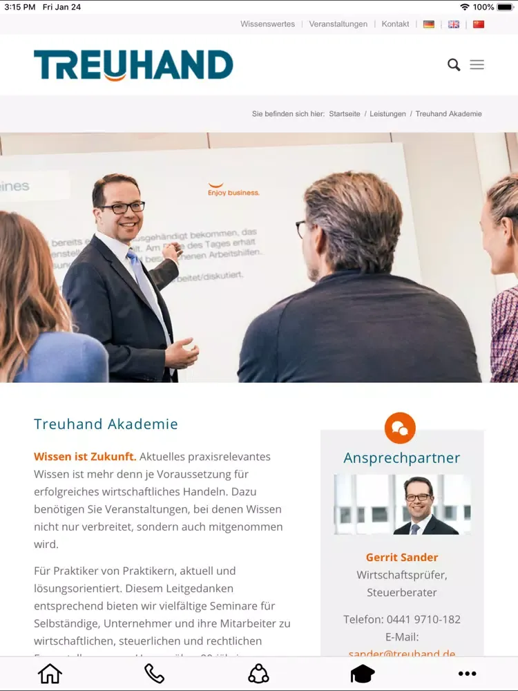 Скриншоты TREUHAND WESER-EMS iPad 