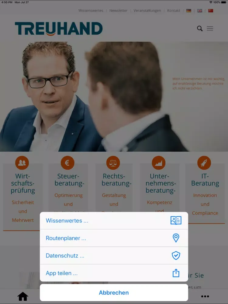 Скриншоты TREUHAND WESER-EMS iPad 