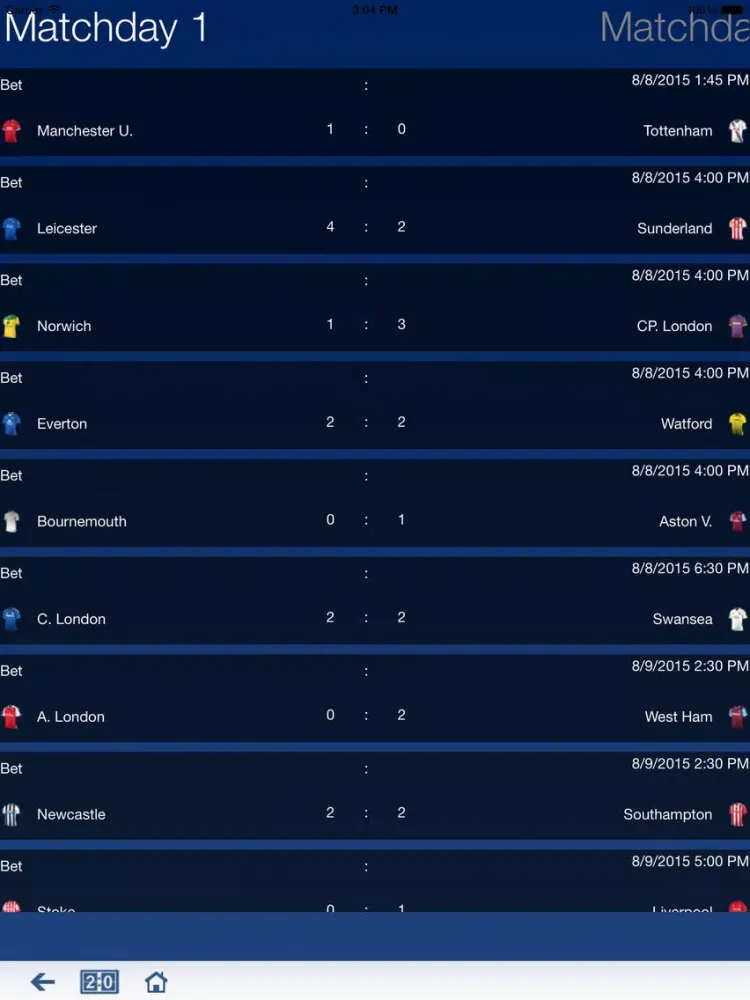 صور Predictor For Premier League iPad 