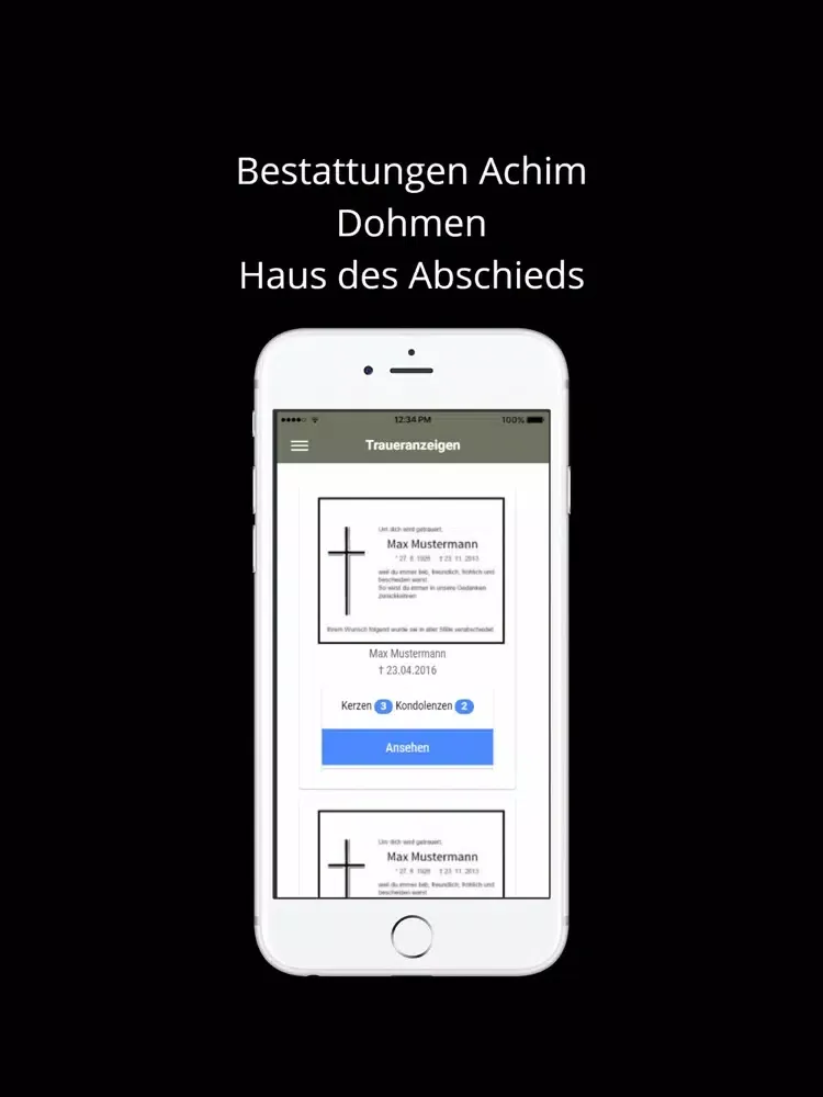 Скриншоты Achim Dohmen Bestattungen iPad 