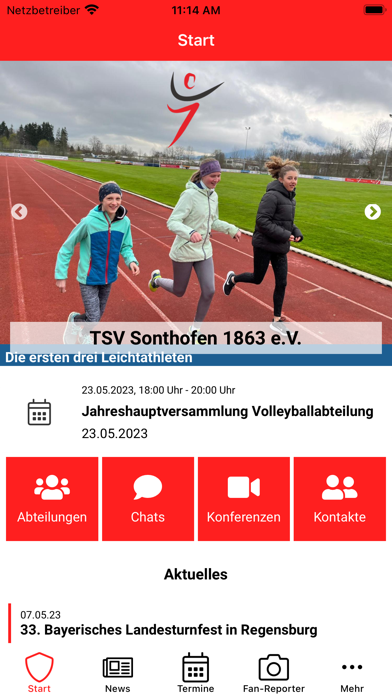 TSV Sonthofen Vereinsapp Ekran Görüntüleri