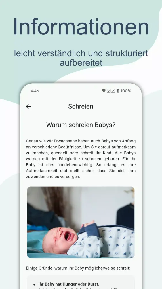 Capturas de pantalla de Baby Comfort Guide
