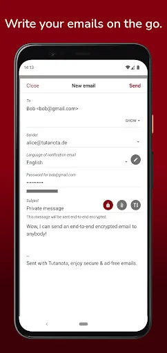 Private Encrypted Email Tuta 스크린샷