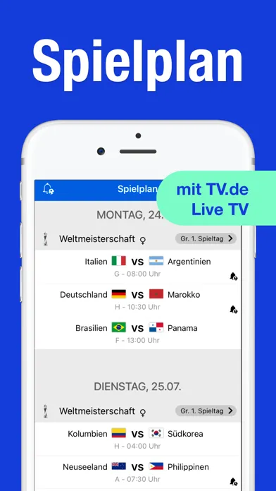 Captures d'écran de EM Spielplan 2025 Live