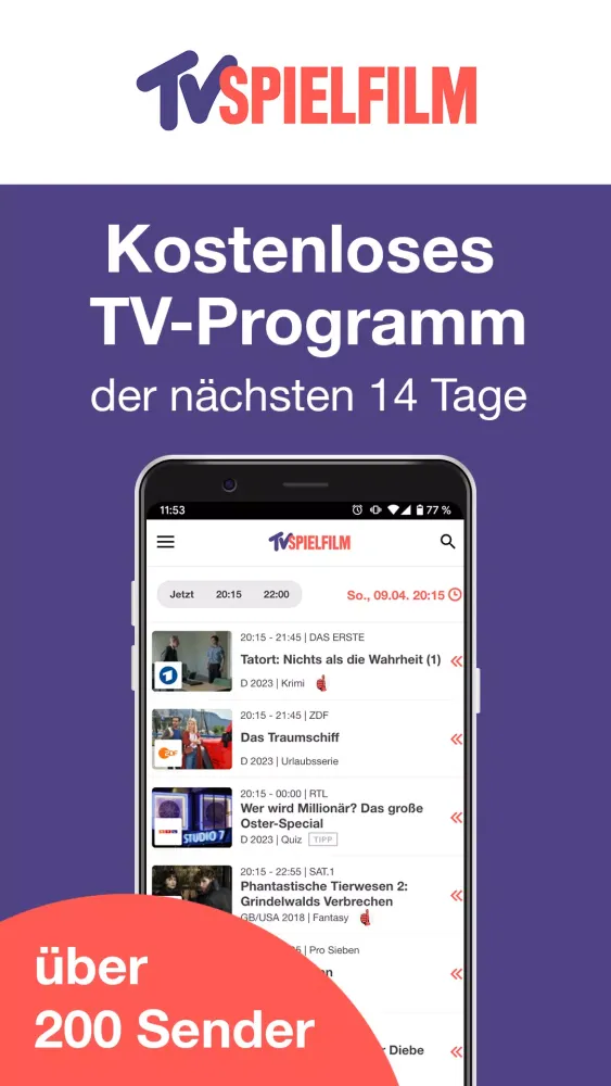 Capturas de pantalla de TV SPIELFILM - TV-Programm