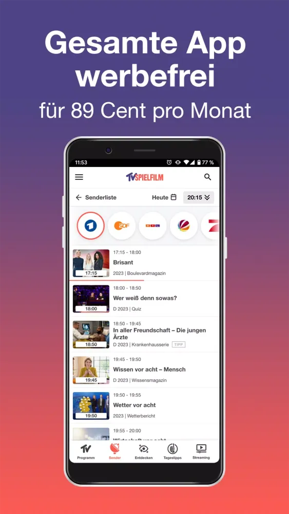Capturas de pantalla de TV SPIELFILM - TV-Programm