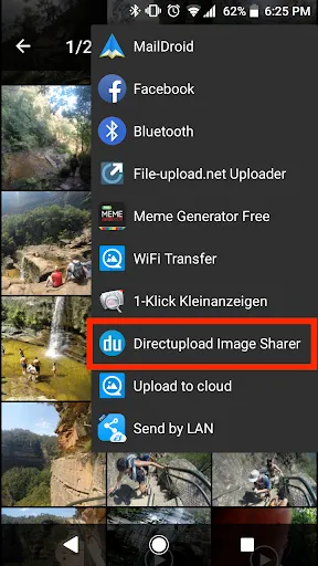ภาพหน้าจอของ Directupload.net Image Sharer
