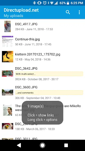 ภาพหน้าจอของ Directupload.net Image Sharer