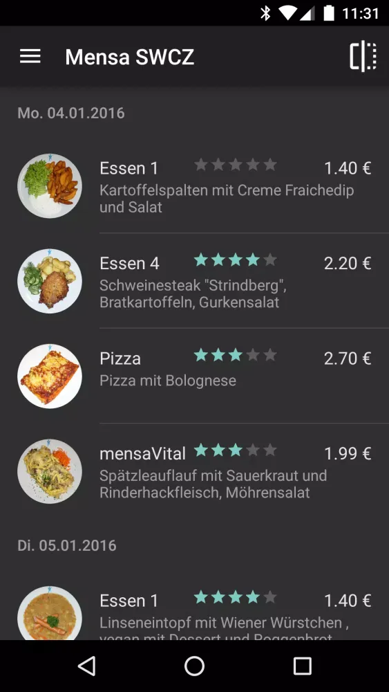 Mensa Chemnitz-Zwickau Screenshots
