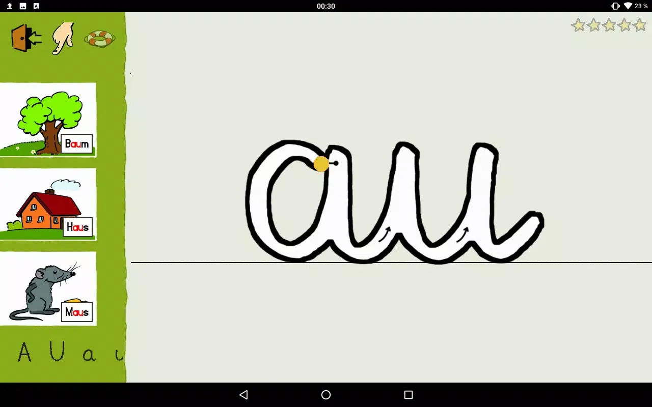 Tangkapan layar Grundschrift Beta