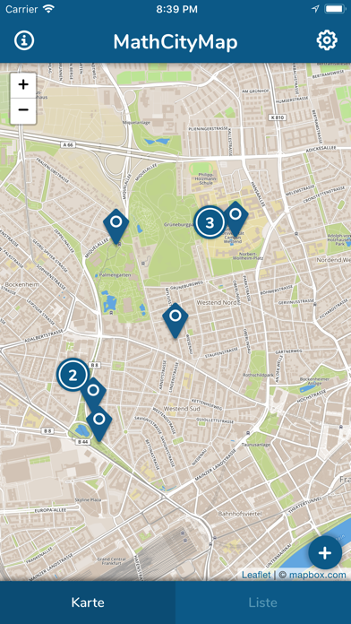 Captures d'écran de MathCityMap