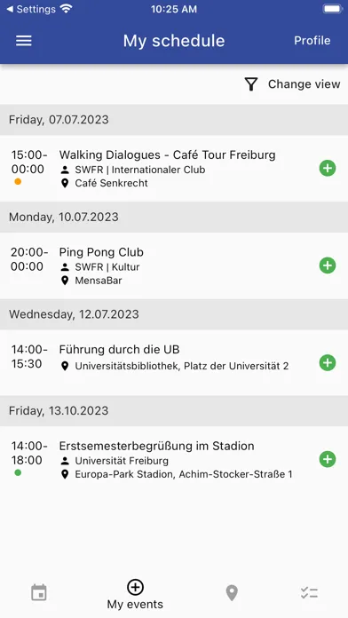 myUFR - Universität Freiburg Screenshots