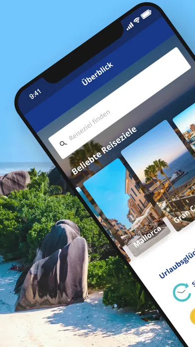 Zrzuty ekranu ab in den urlaub: Reise buchen