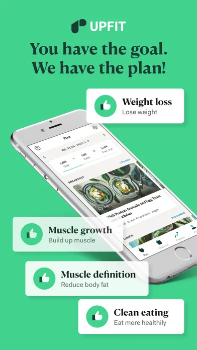 Tangkapan skrin Upfit Meal Planner