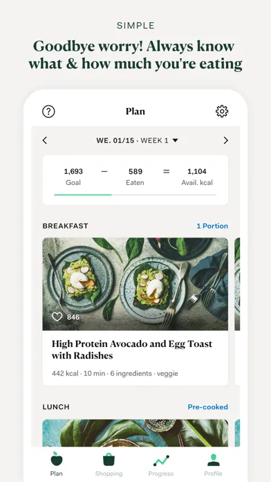 Tangkapan skrin Upfit Meal Planner