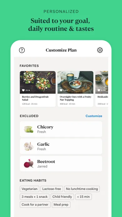 Tangkapan skrin Upfit Meal Planner
