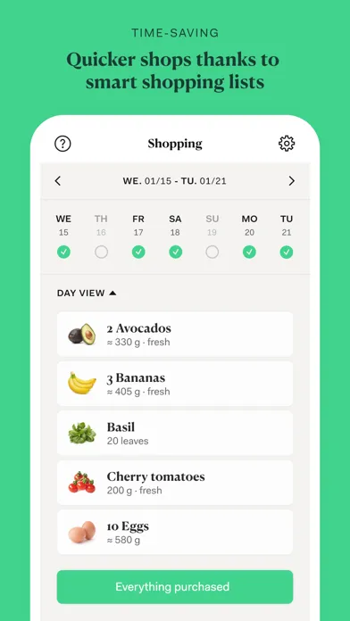 Tangkapan skrin Upfit Meal Planner