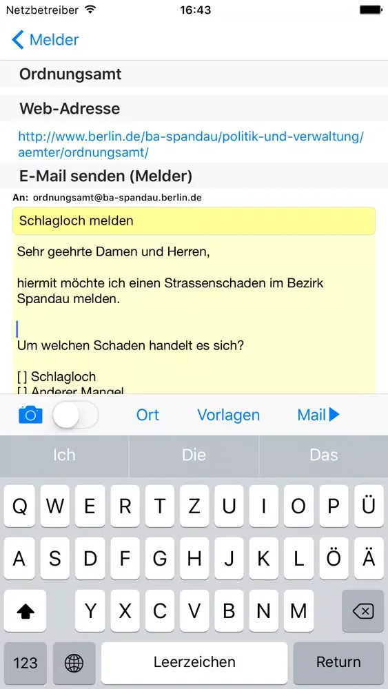 Captures d'écran de BürgerApp Spandau
