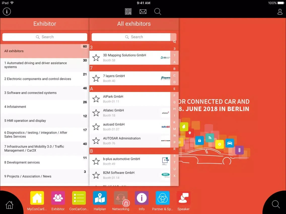 ConCarExpo 2018 iPad  Screenshots