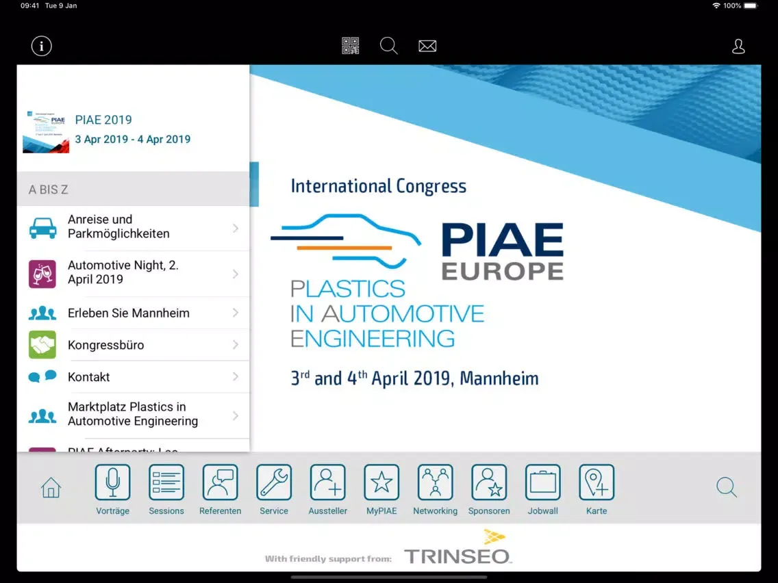 Zrzuty ekranu PIAE 2019 iPad 