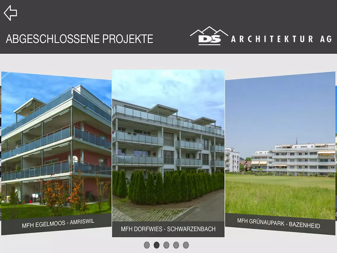 DS Architektur AG iPad  Screenshots