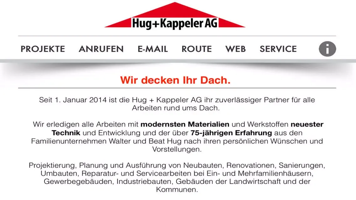 Hug + Kappeler AG স্ক্রিনশট