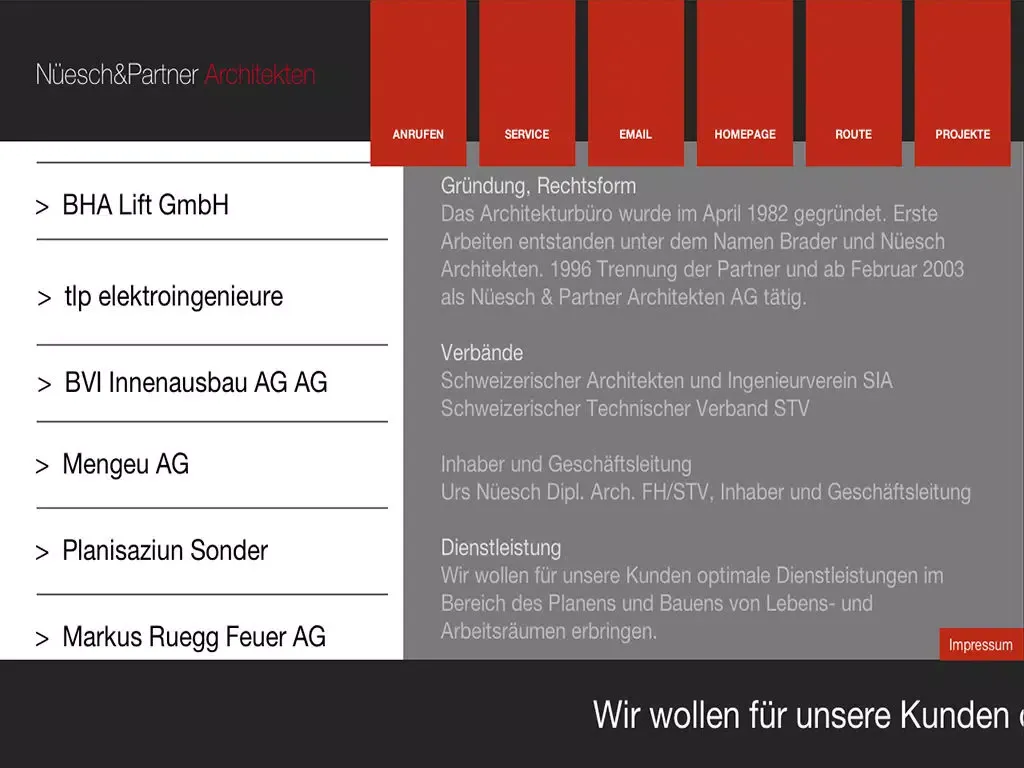 Nüesch & Partner Architekten iPad  স্ক্রিনশট