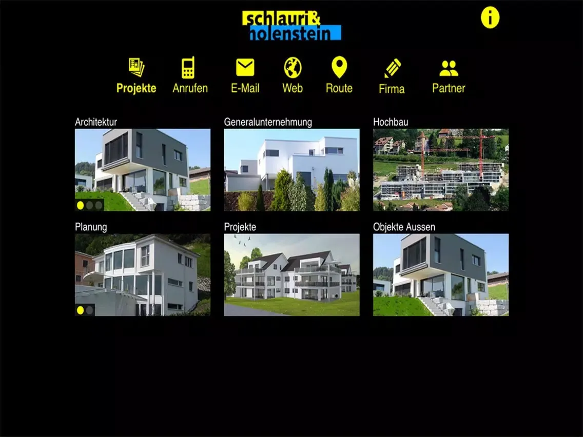 Capturas de tela do Schlauri & Holenstein AG aus Wi iPad 