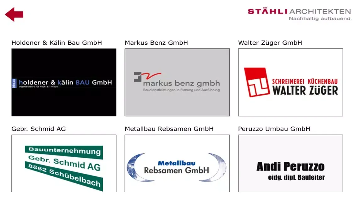 Zrzuty ekranu STÄHLI AG ARCHITEKTEN SIA