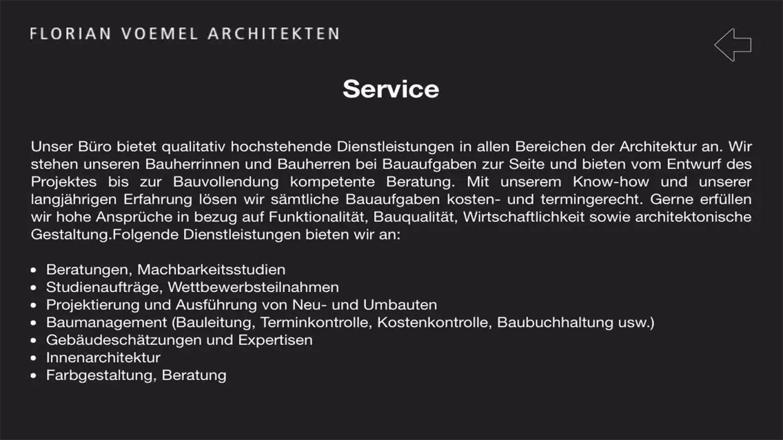 FLORIAN VOEMEL ARCHITEKTEN AG スクリーンショット