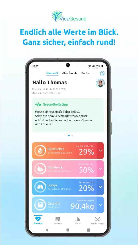 تصاویر Diabetes-App + Blutdruck-App