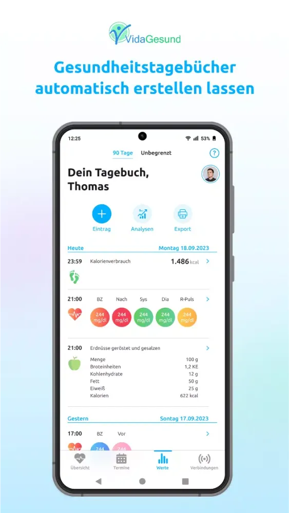 تصاویر Diabetes-App + Blutdruck-App