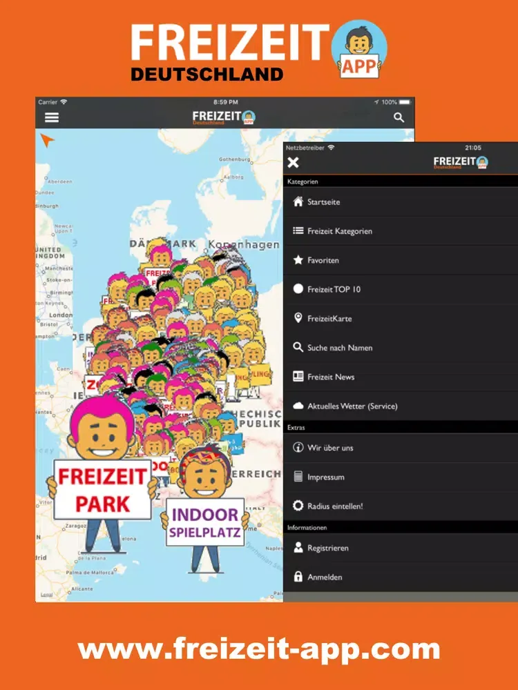 Ảnh chụp màn hình của FREIZEIT App iPad 
