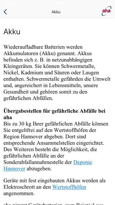 Capturas de tela do Abfallwirtschaft Hannover v4