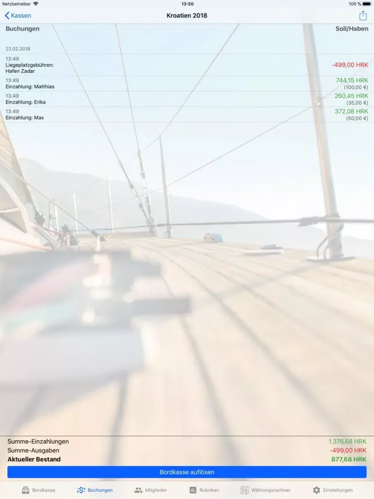 Master Yachting - Bordkasse iPad  स्क्रीनशॉट