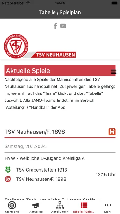 TSV Neuhausen/Filder スクリーンショット