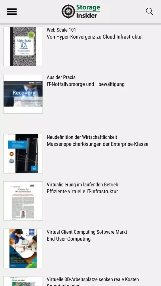Capturas de pantalla de Storage-Insider