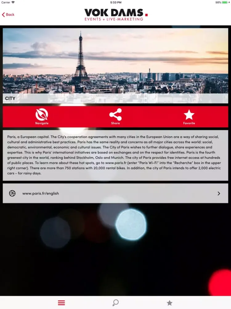 Скриншоты Paris Guide iPad 