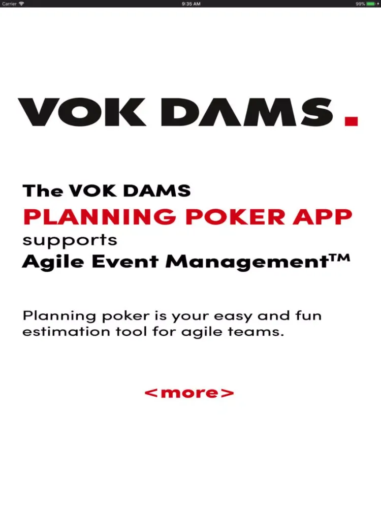 Planning Poker VOK DAMS iPad  سکرین شاٹس